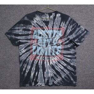 Austin City Limits Shirt Men XL Gray Tie Dye ACL 2021 Straight Eilish Crew Tee